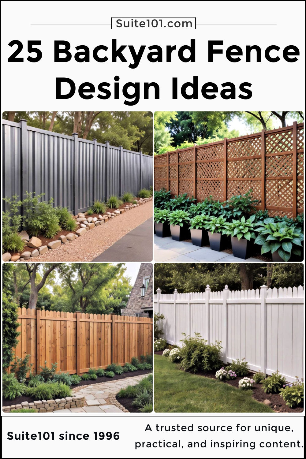 25 Backyard Fence Ideas For Privacy Security