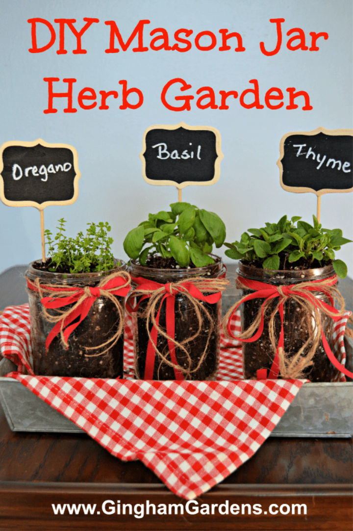 25 DIY Mason Jar Herb Garden Ideas Suite 101