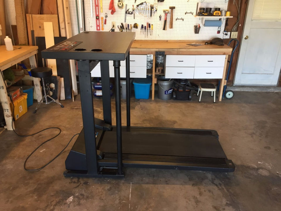 20 Homemade DIY Treadmill Desk Ideas - Suite 101