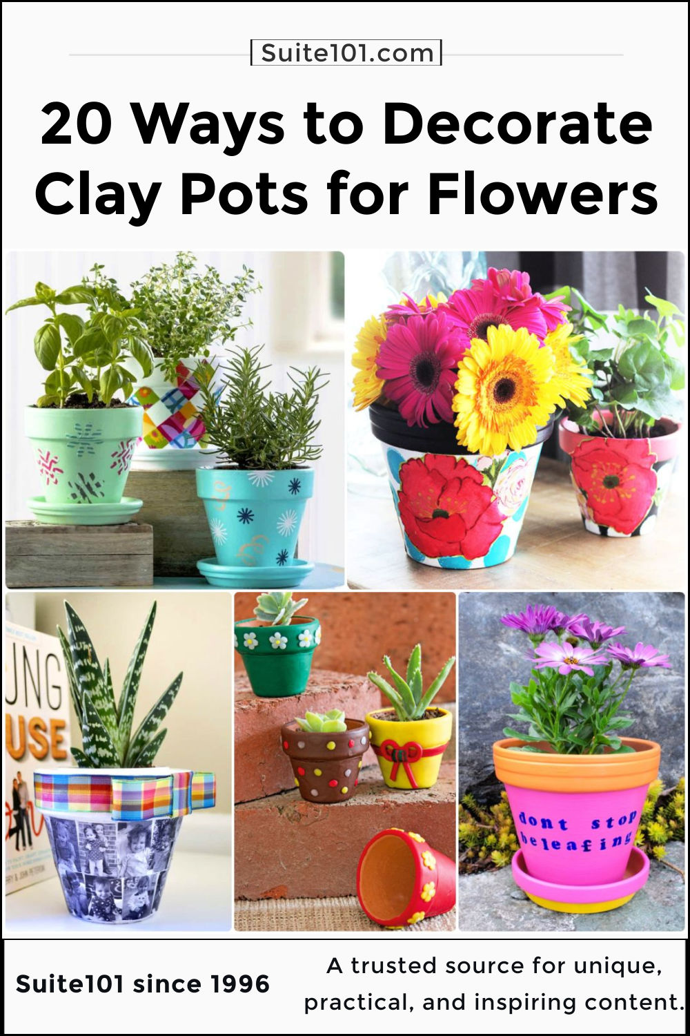 20 Clay Pot Painting and Decorating Ideas Suite 101