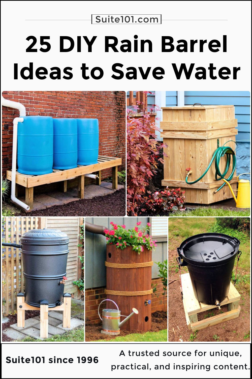 25 Cheap DIY Rain Barrel Ideas To Make And Save - Suite 101