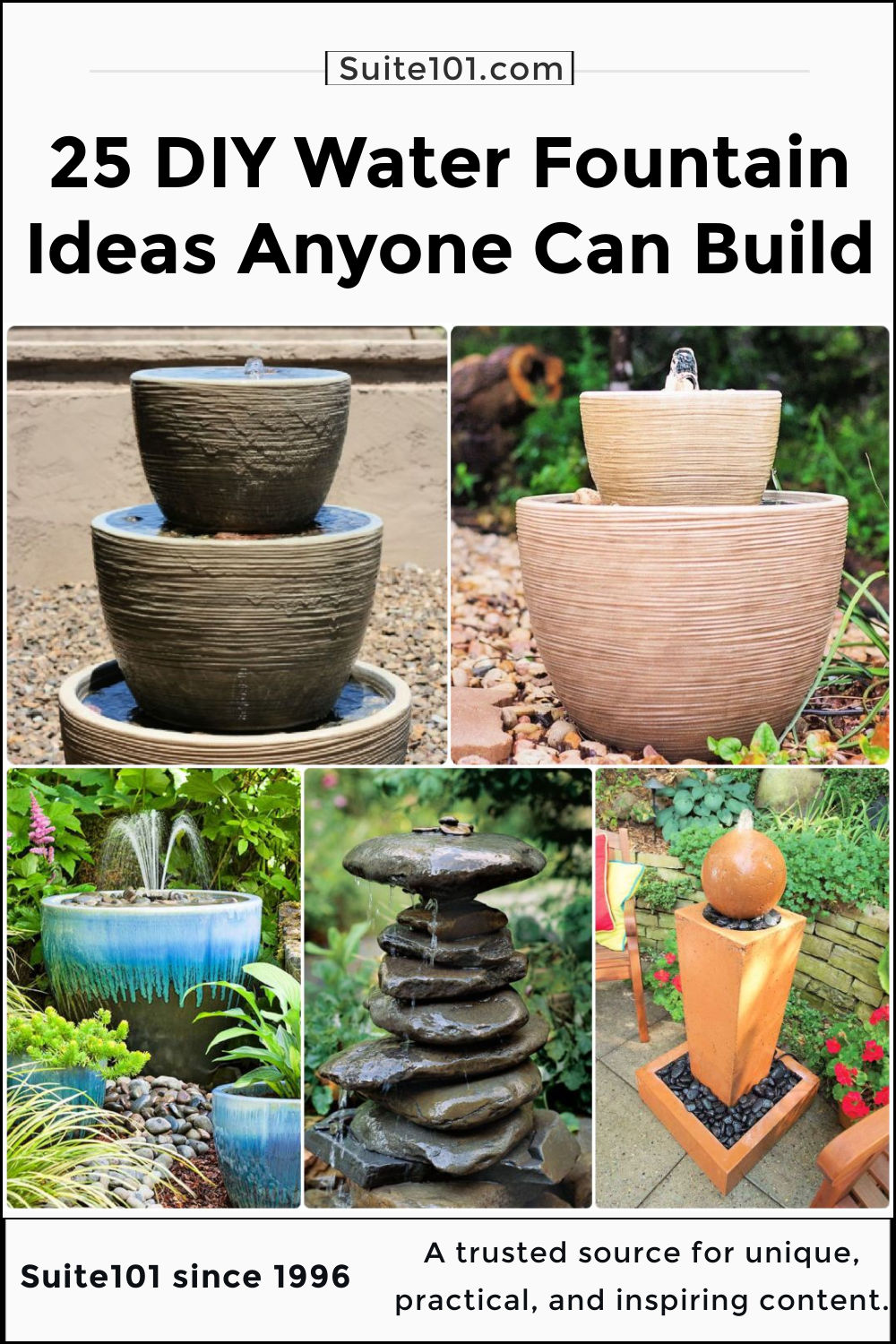 25 Diy Water Fountain Ideas Anyone Can Build 