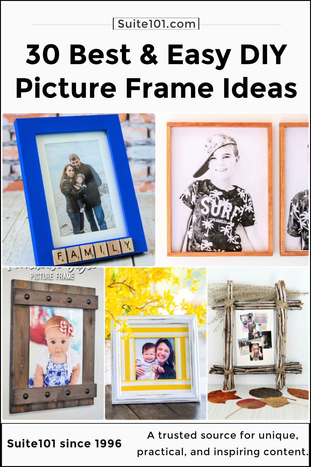 30 Homemade DIY Picture Frame Ideas - Suite 101