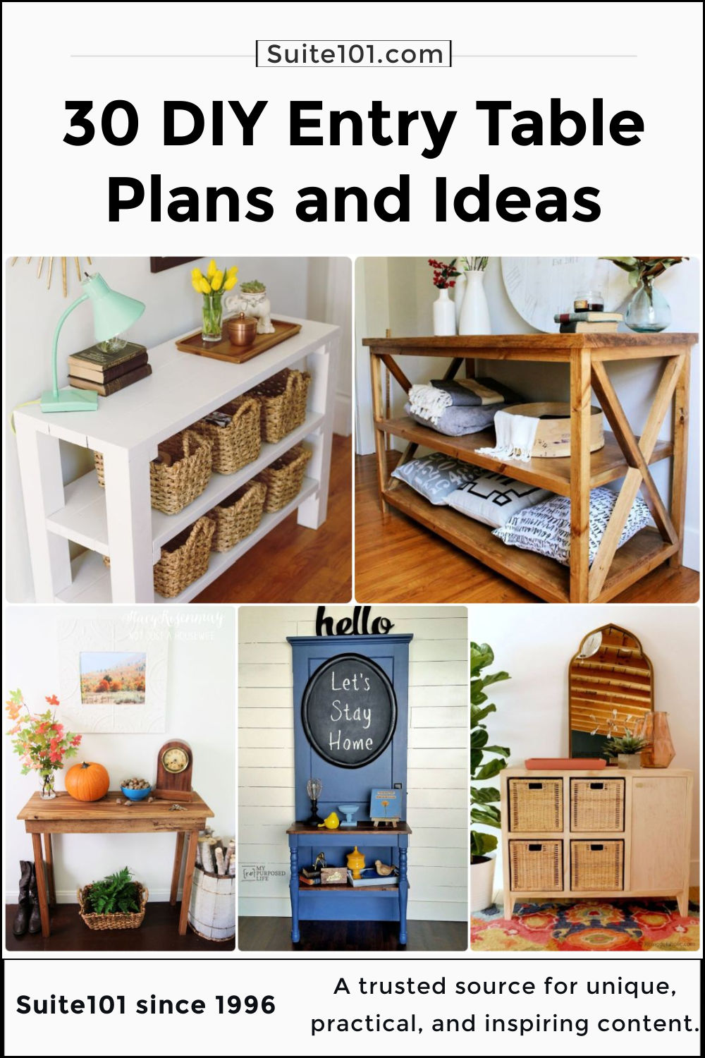 30 Free DIY Entry Table Plans and Ideas Suite 101