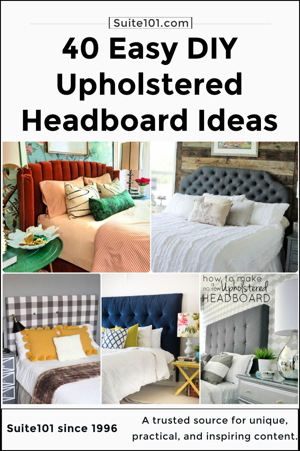 40 Easy DIY Upholstered Headboard Ideas Suite 101