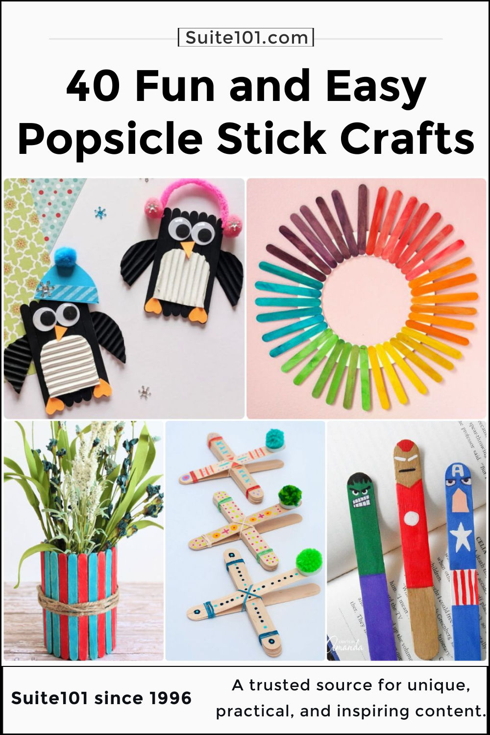 30 Easy Popsicle Stick Crafts for All Ages - Suite 101