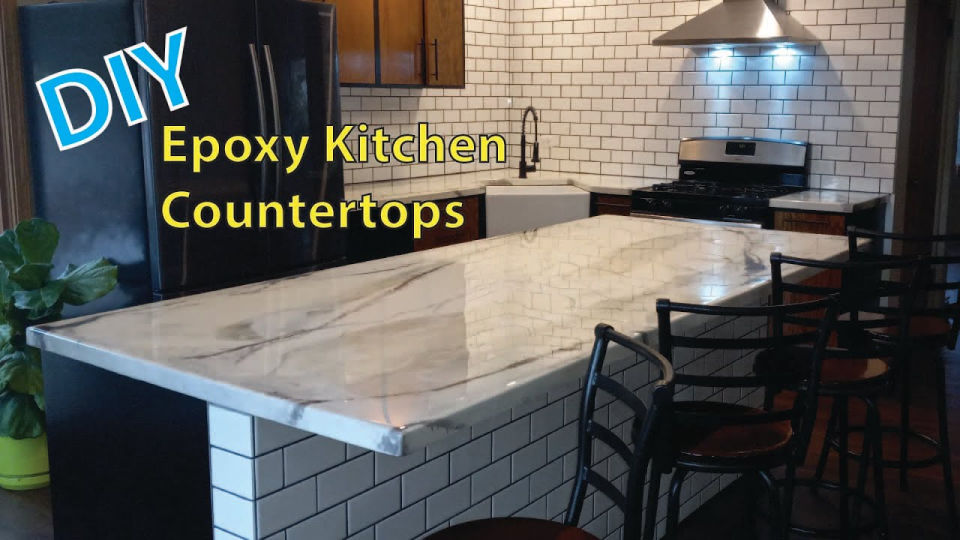 25 Easy DIY Epoxy Countertops How To Step By Step Suite 101   DIY Epoxy Kitchen Countertop 