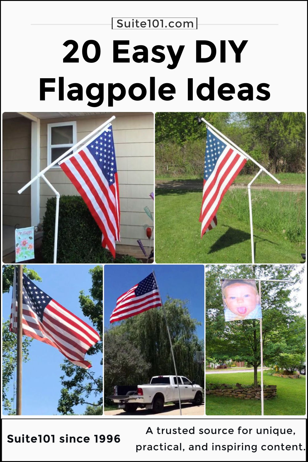 20 Homemade DIY Flagpole Plans and Ideas Suite 101