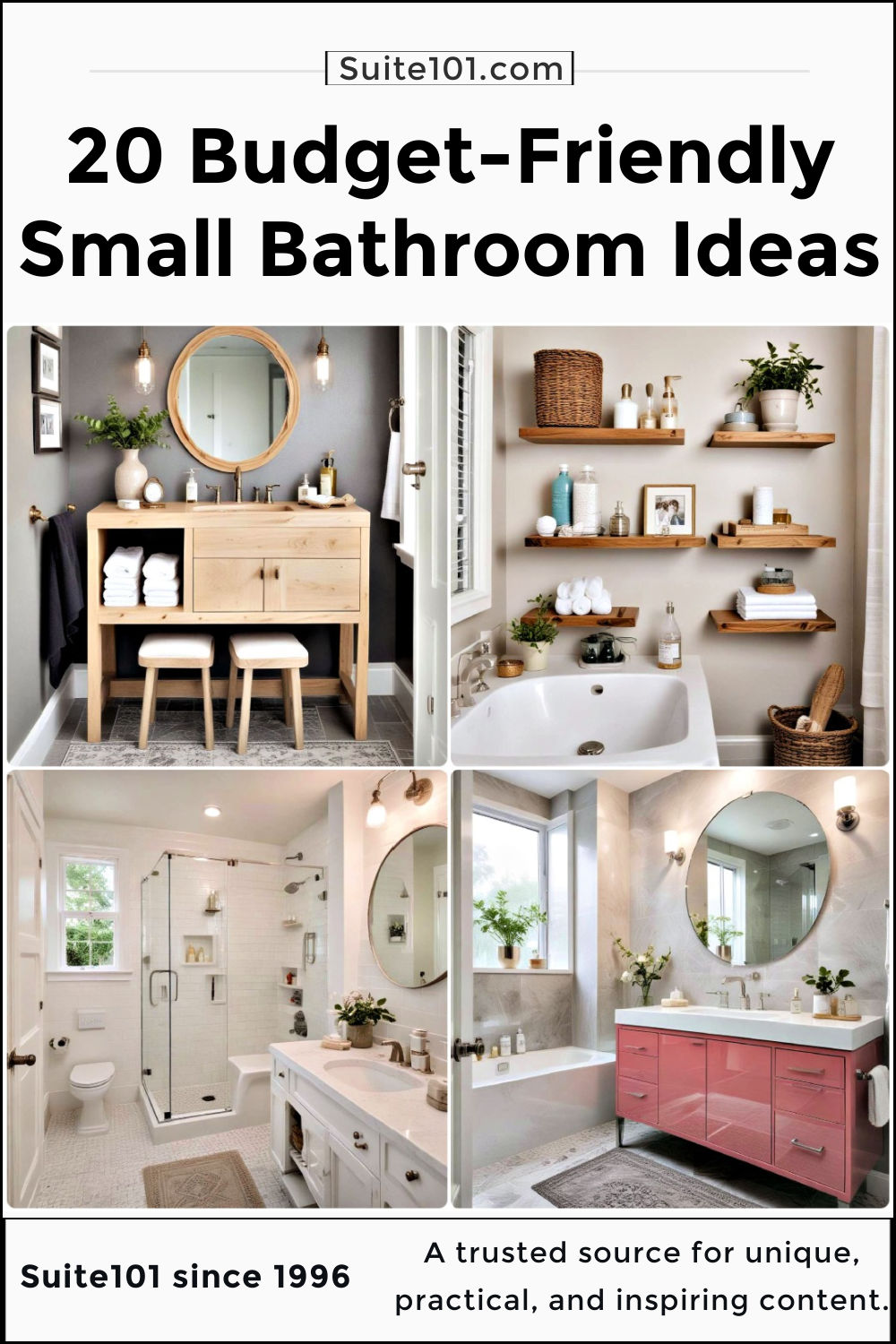 20 Best Small Bathroom Ideas on a Budget