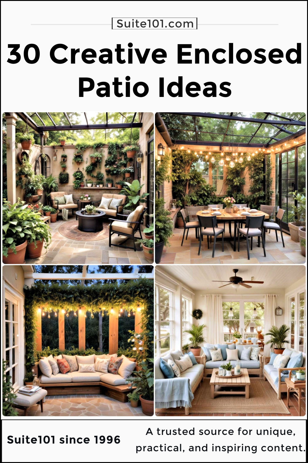 30 Enclosed Patio Ideas to Maximize Outdoor Comfort