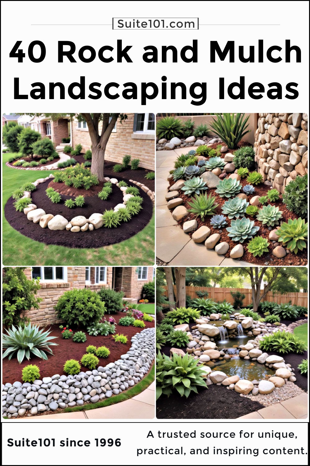 Front Yard Landscaping Ideas With Rocks And Mulch