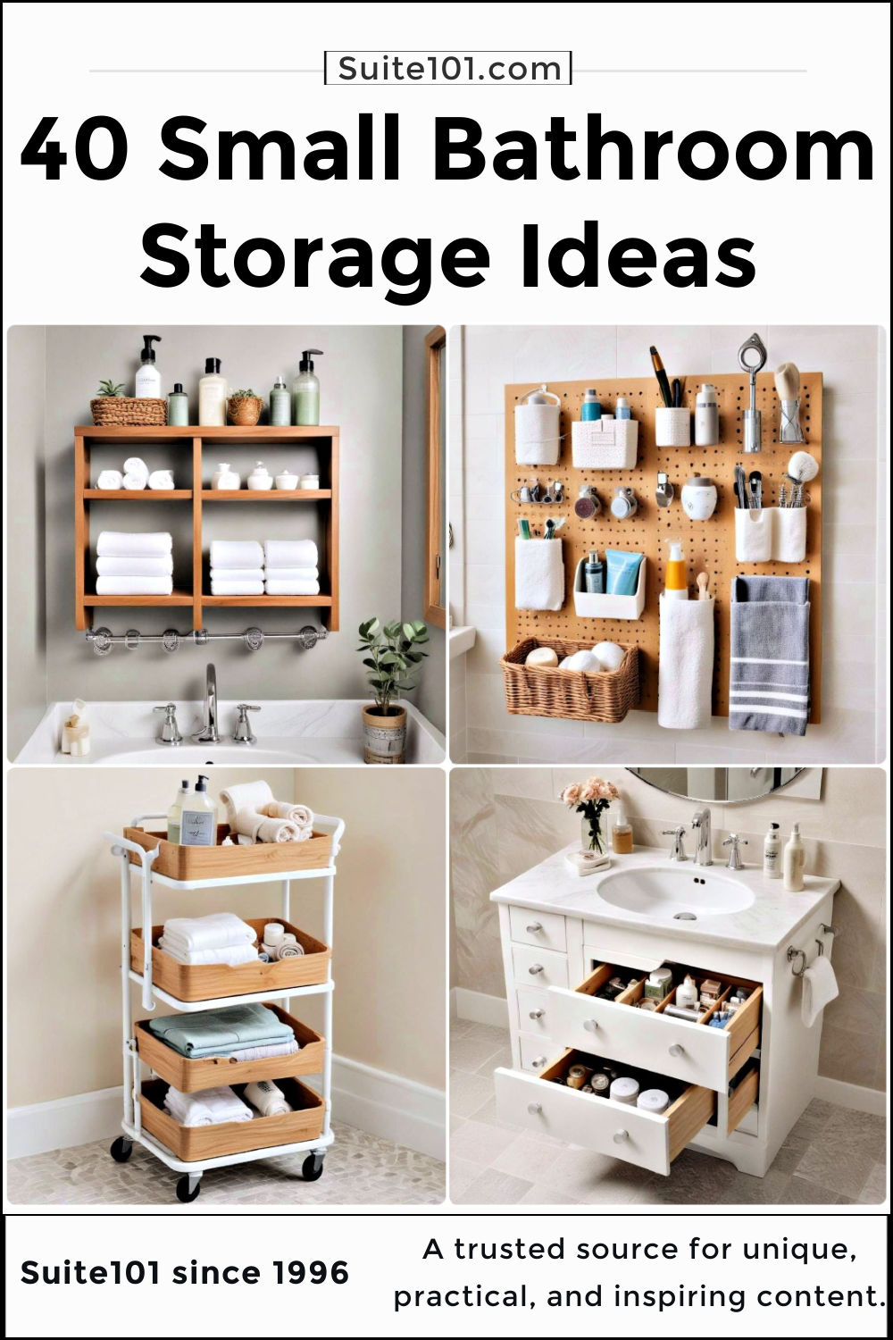 40 Small Bathroom Storage Ideas and Organization (2024)