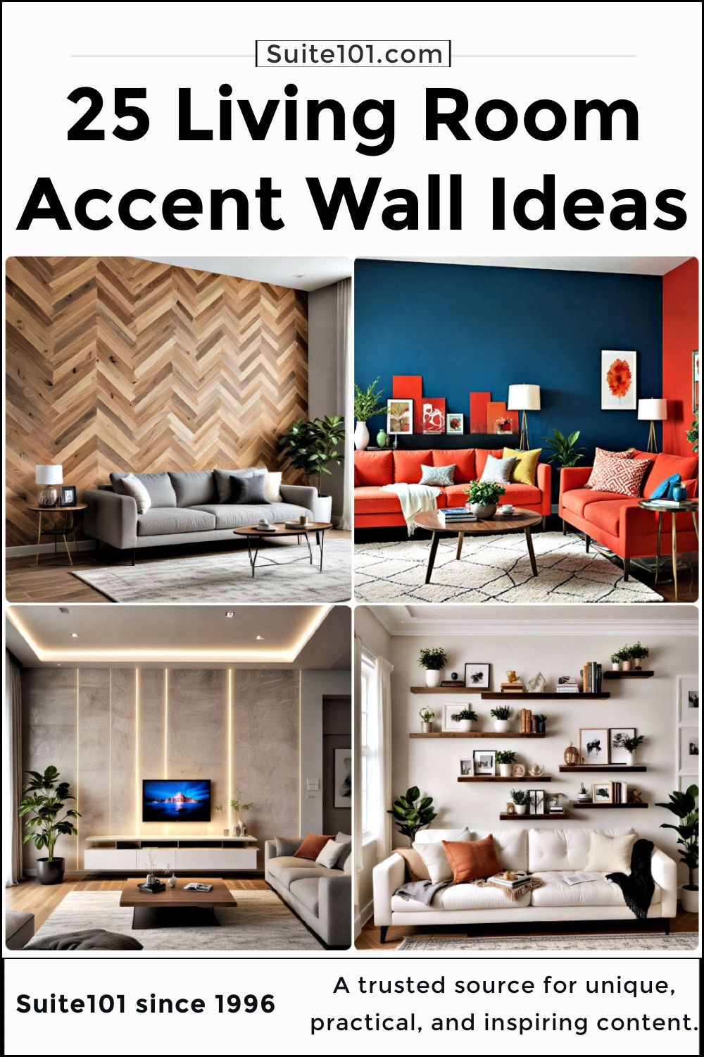 25 Living Room Accent Wall Ideas for A Cozy Look