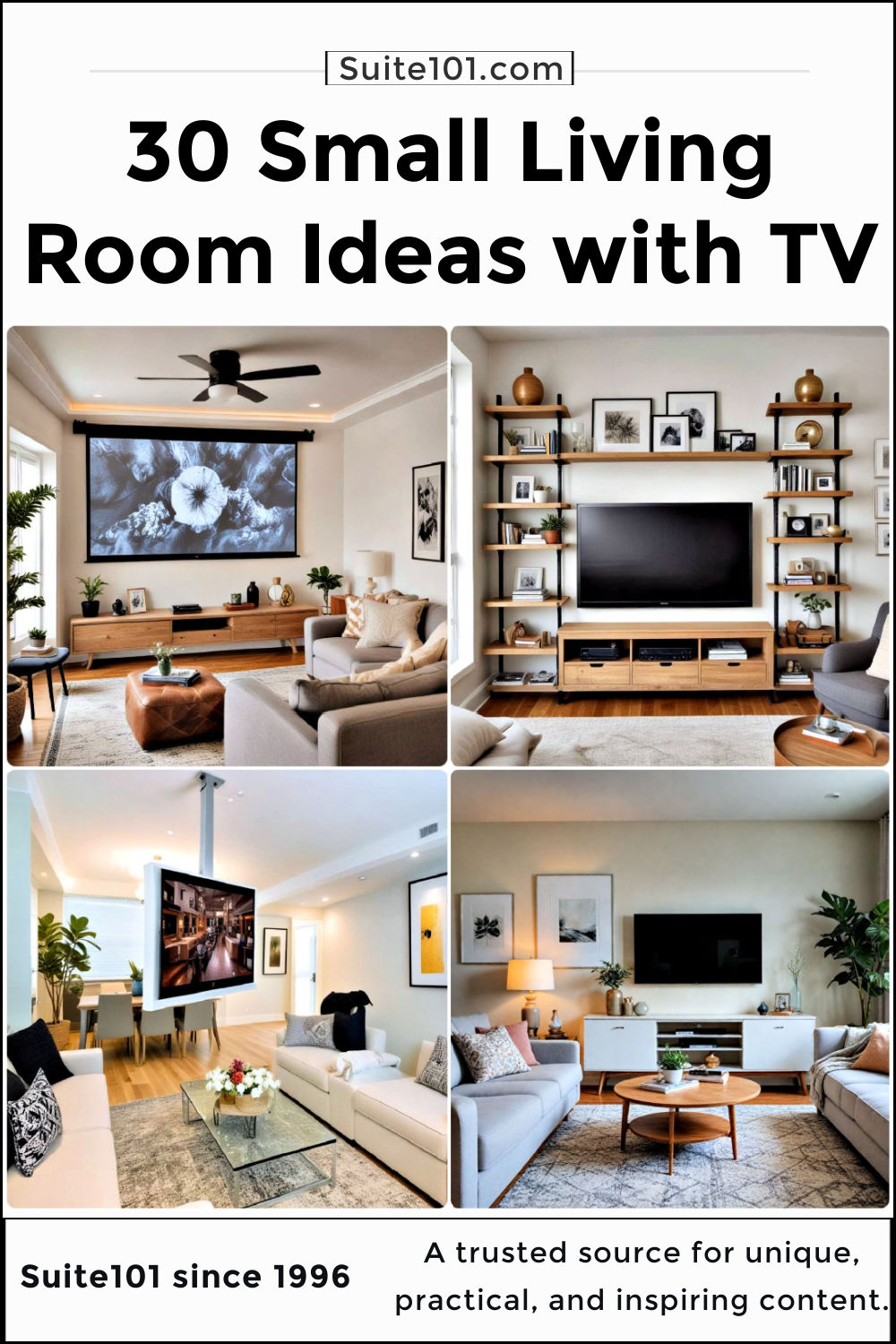 30 Small Living Room Ideas with TVs to Maximize Space