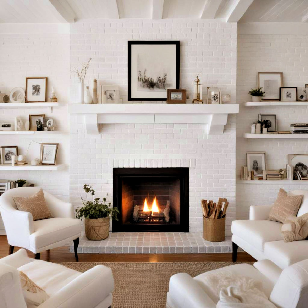 40 Painted Brick Fireplace Ideas That Make a Statement