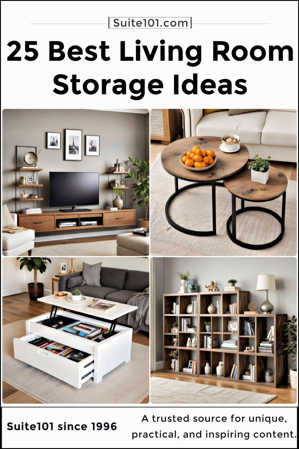View of 25 Living Room Storage Ideas to Maximize Every Inch