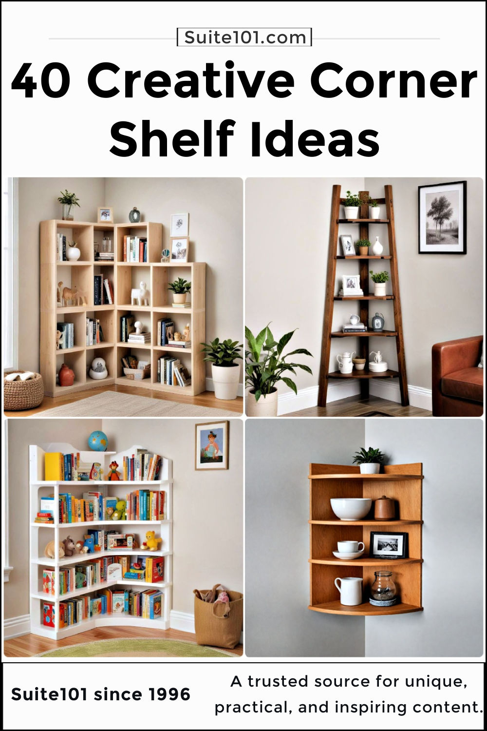 40 Corner Shelf Ideas for Creative Home Organization