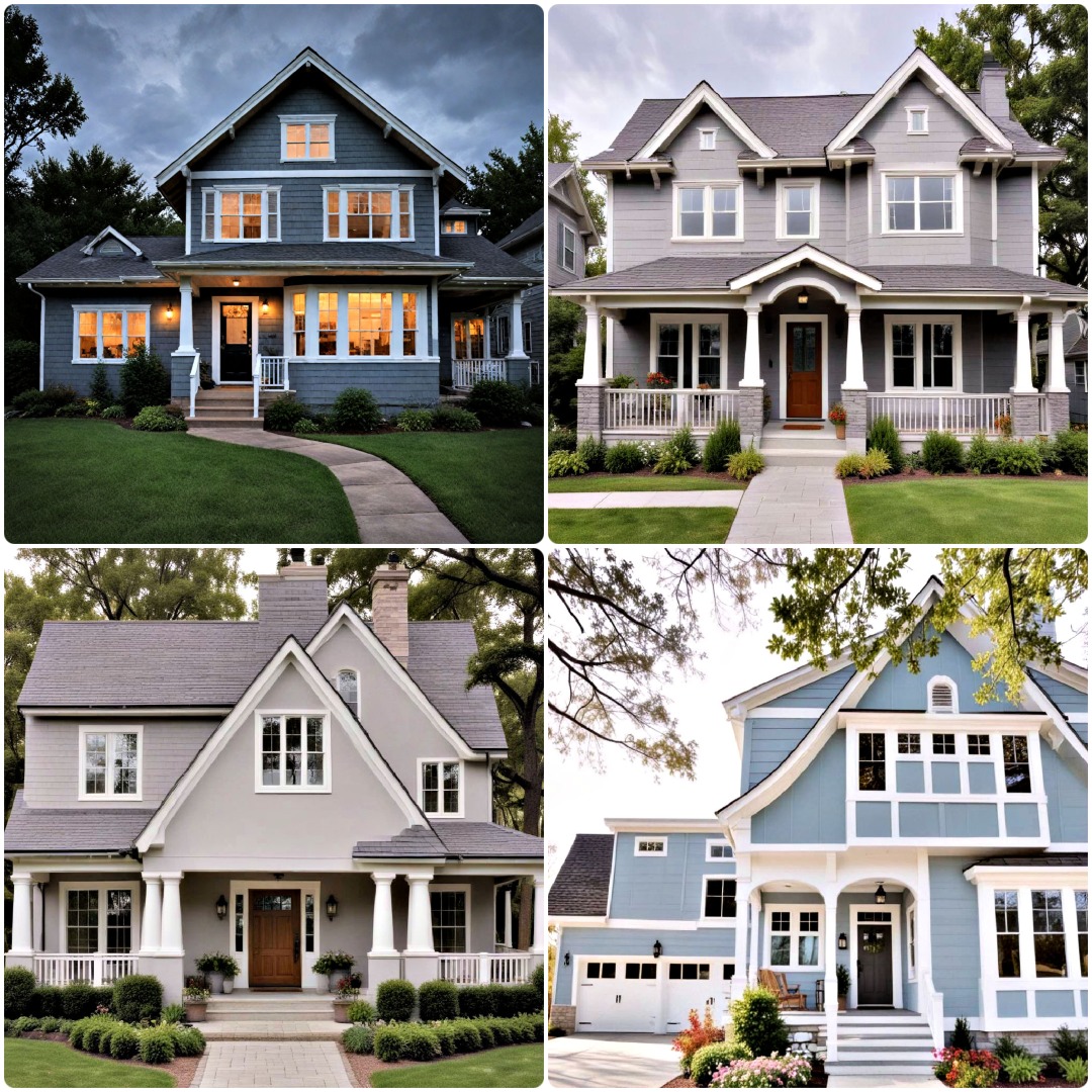 40 Modern Grey House Exterior Color Schemes and Ideas