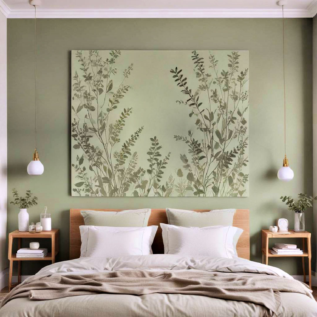 Sage Green Bedroom Wall Art Ideas