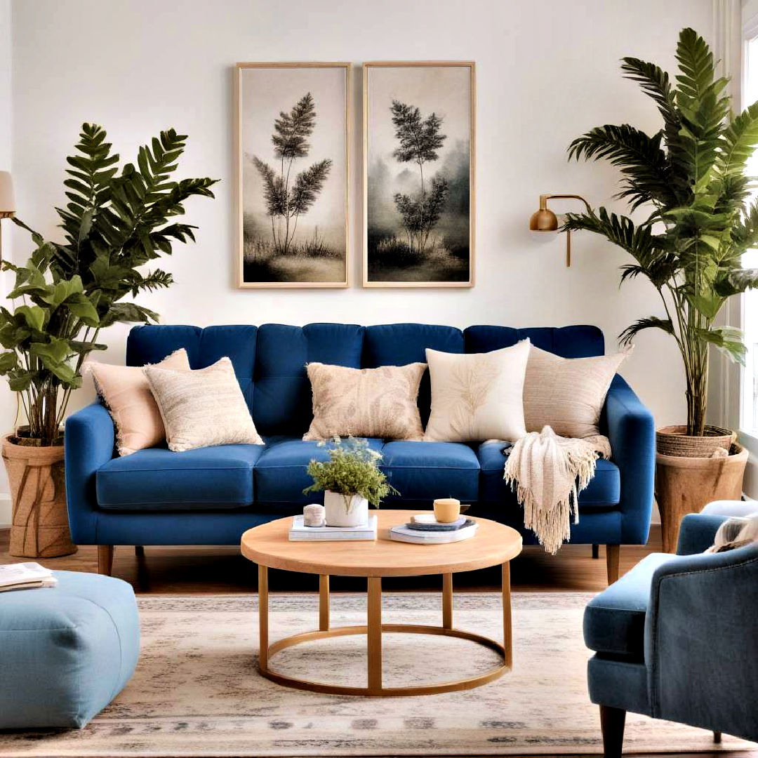30 Blue Couch Living Room Ideas and Design Inspirations