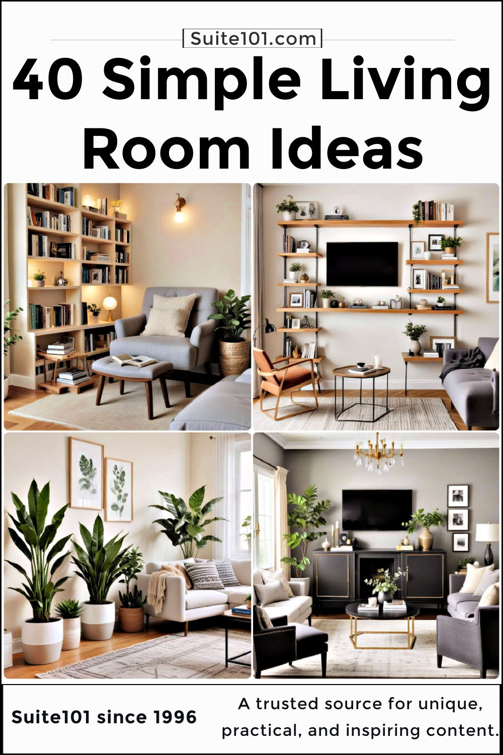 40 Simple Living Room Ideas for a Clutter-Free Life