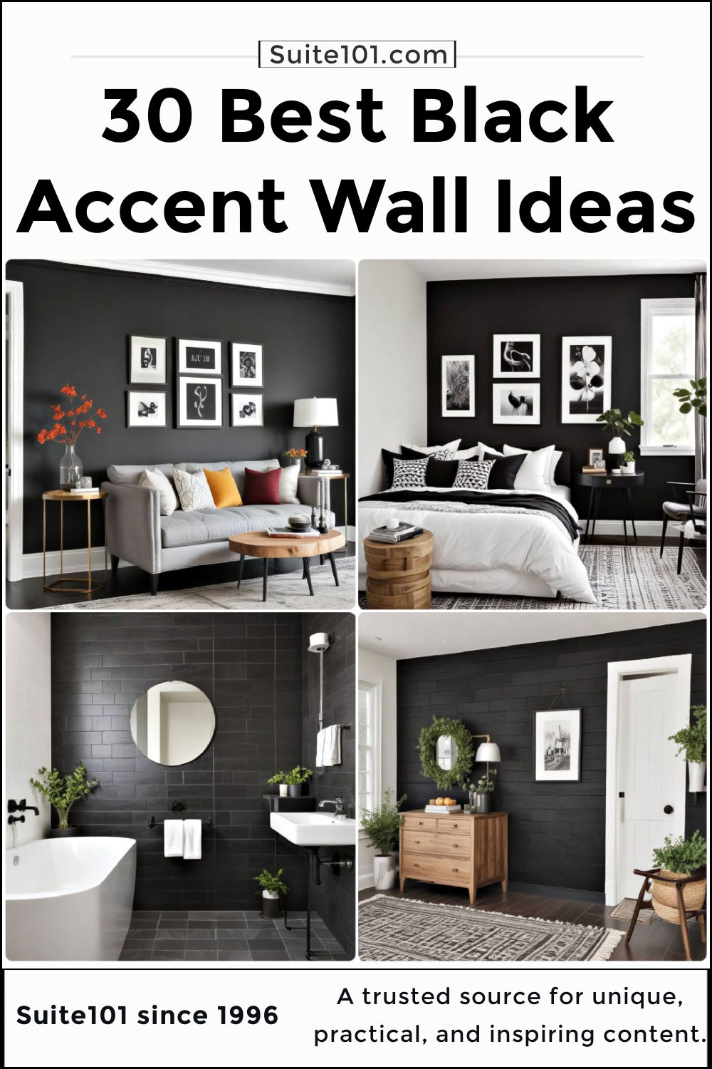 30 Black Accent Wall Ideas That Make a Bold Statement