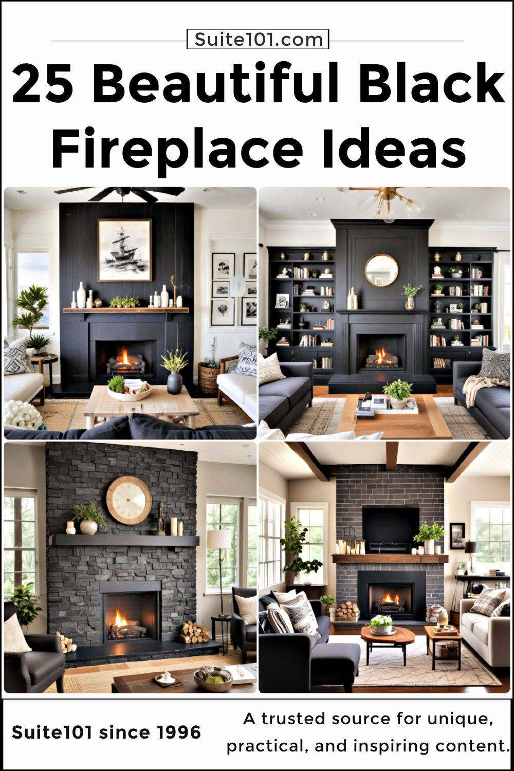 25 Black Fireplace Ideas for a Sophisticated Look