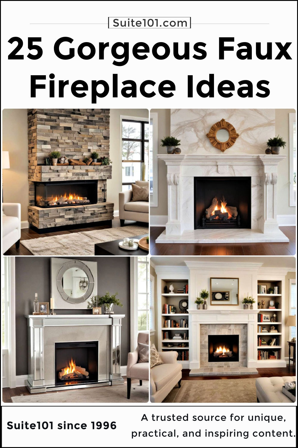 25 Faux Fireplace Ideas for Budget-Friendly Home Decor