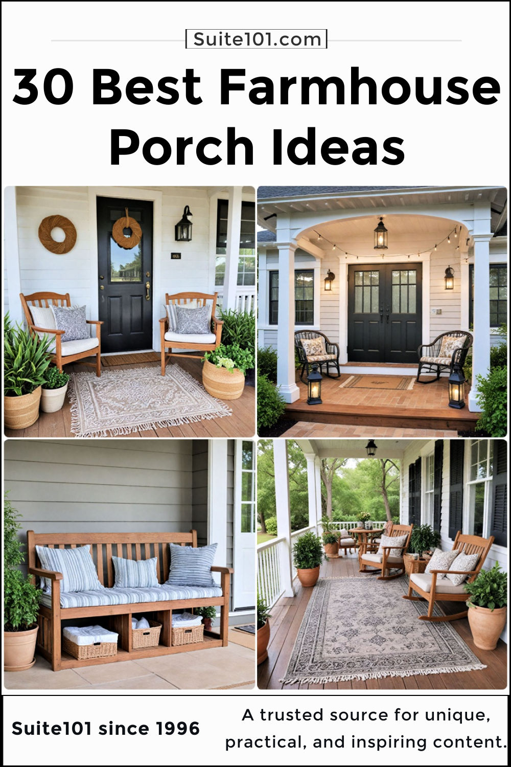 30 Farmhouse Porch Ideas to Cozy Up Your Entryway