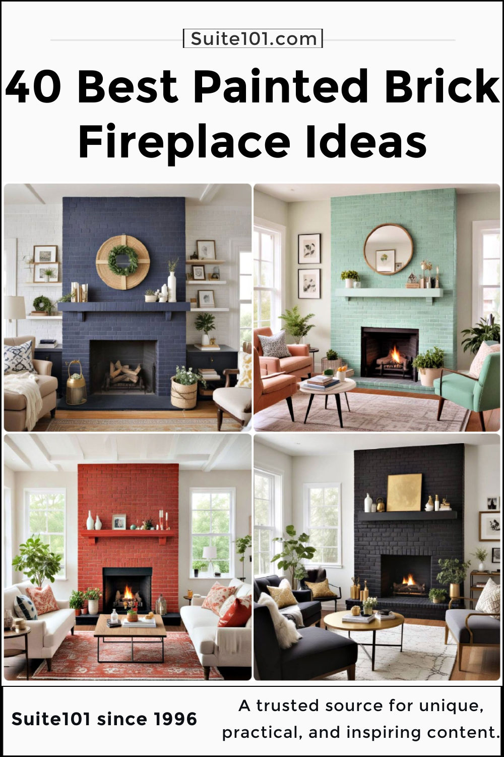 40 Painted Brick Fireplace Ideas That Make A Statement Best Painted Brick Fireplace Ideas