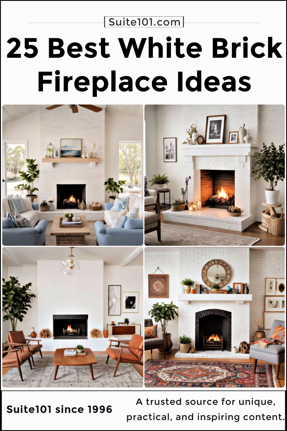 25 White Brick Fireplace Ideas To Cozy Up Your Space