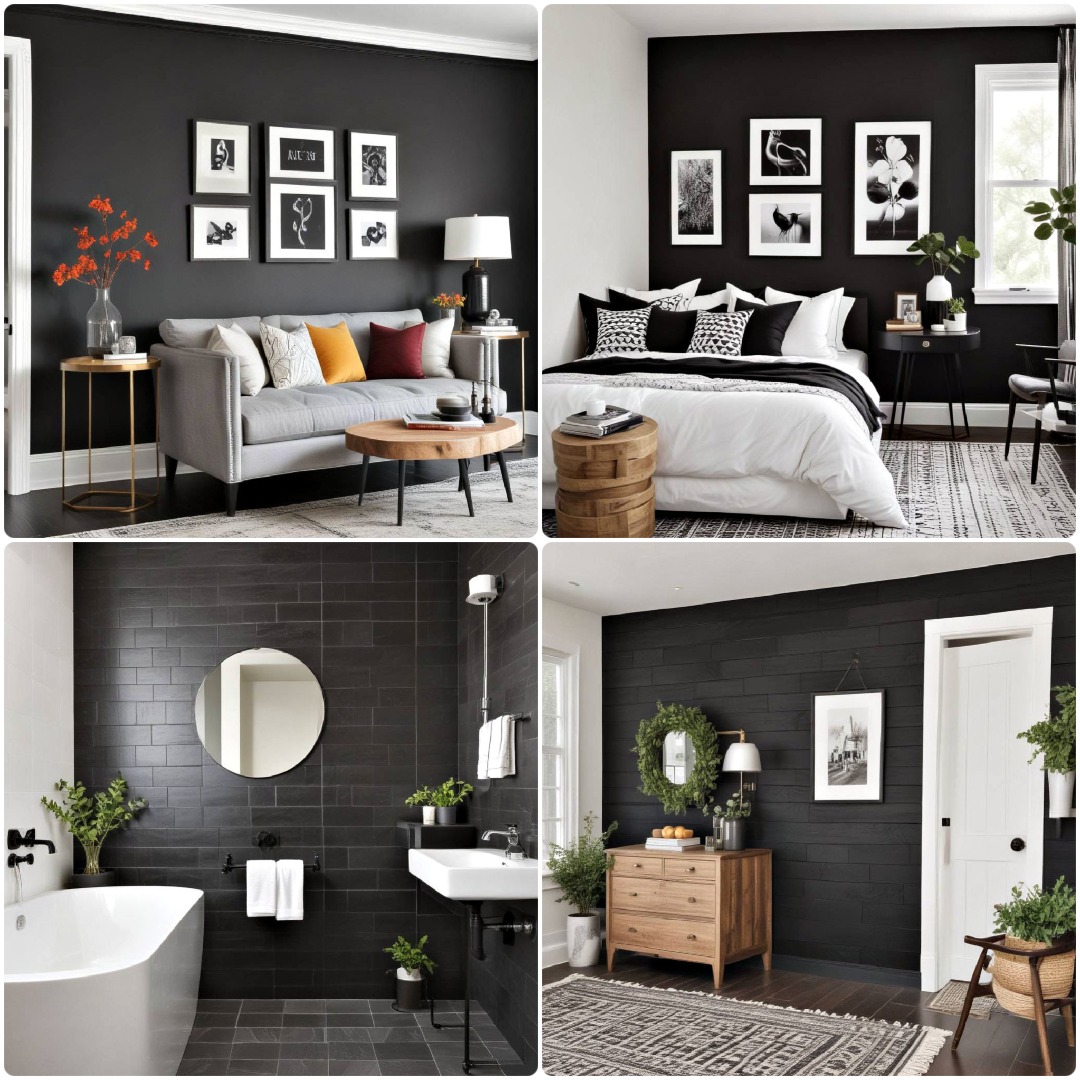 30 Black Accent Wall Ideas That Make a Bold Statement