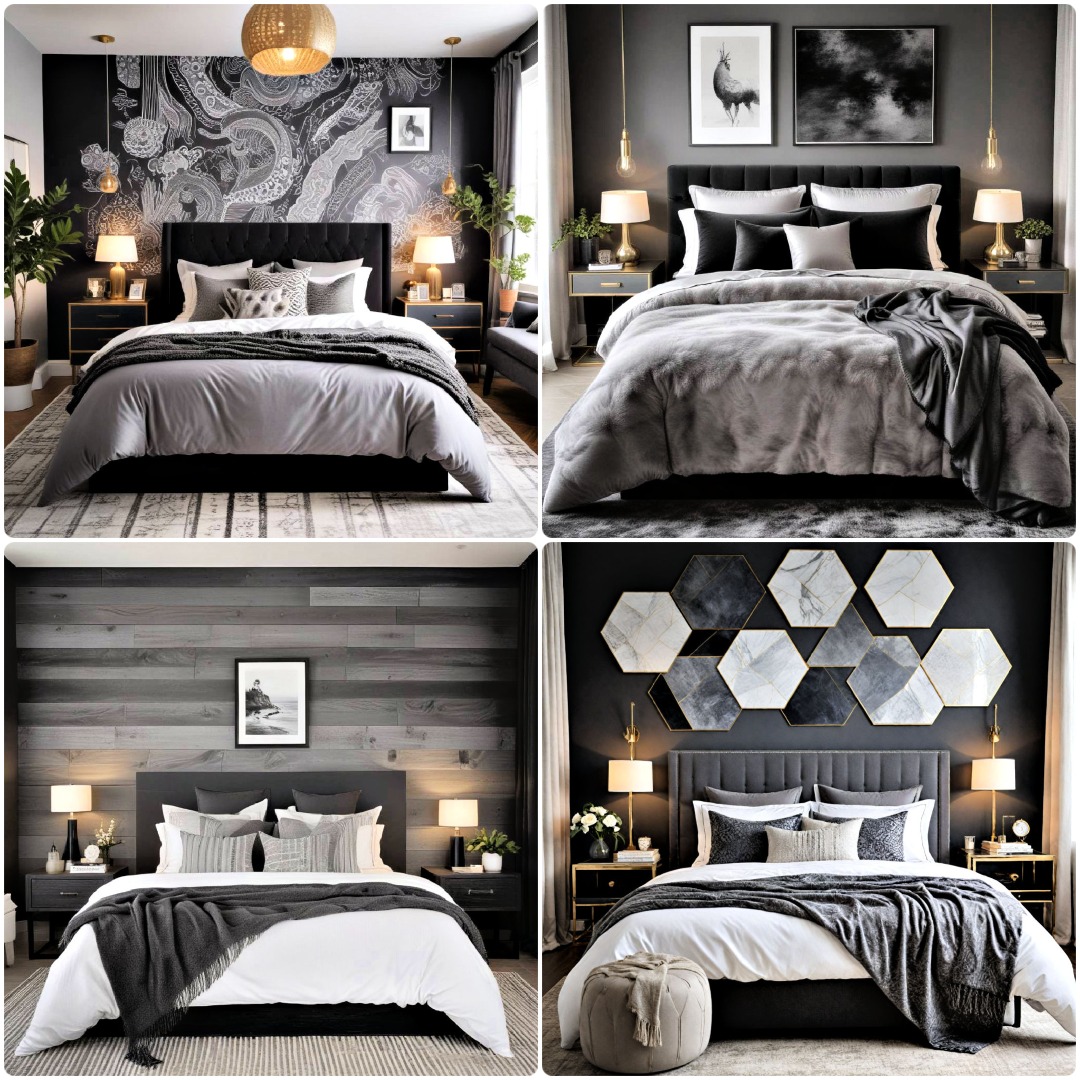 25 Black And Grey Bedroom Ideas That Wow