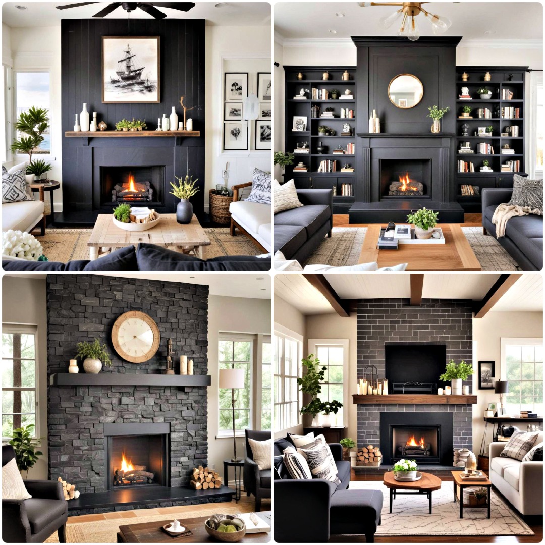 25 Black Fireplace Ideas for a Sophisticated Look