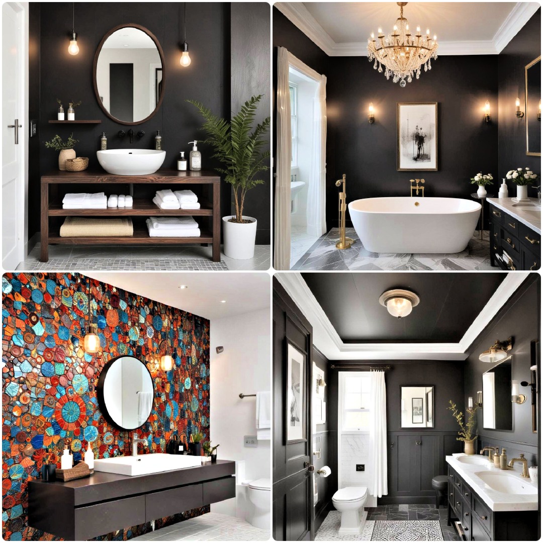 30 Dark Bathroom Ideas That Prove Dark Can Be Chic