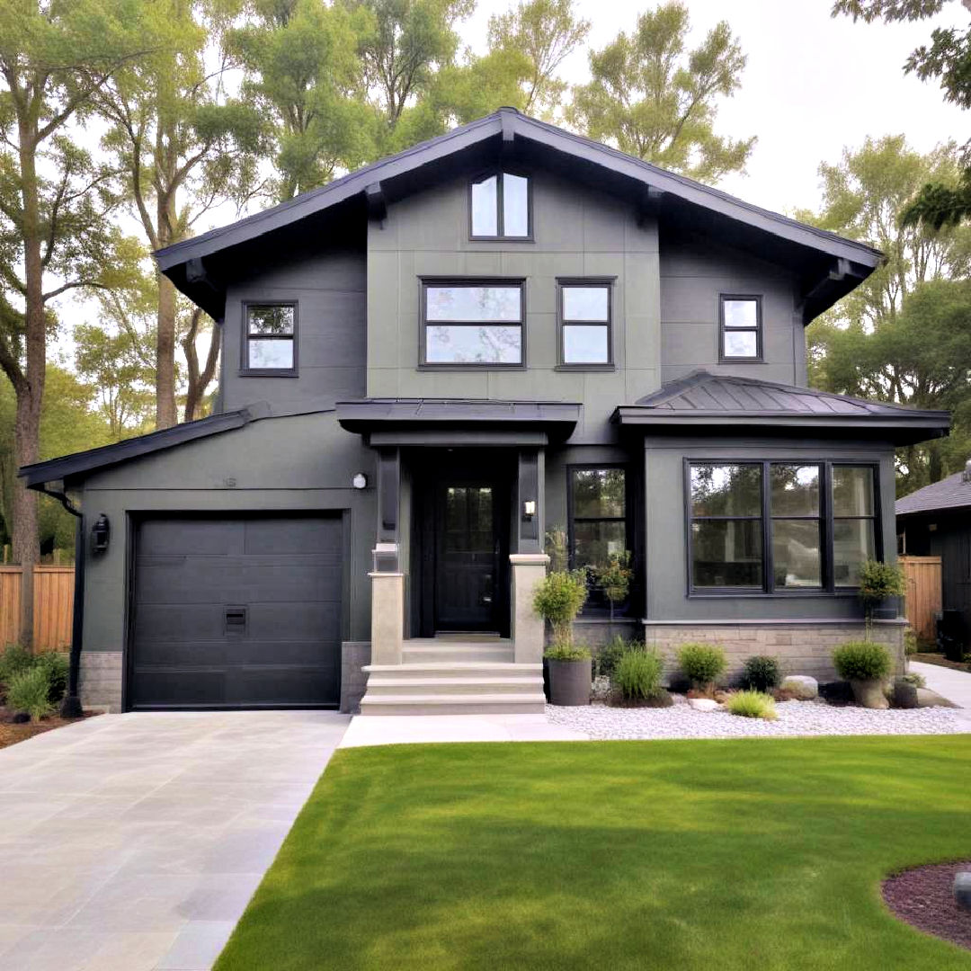 20 Dark Olive Green House Designs for a Modern Look