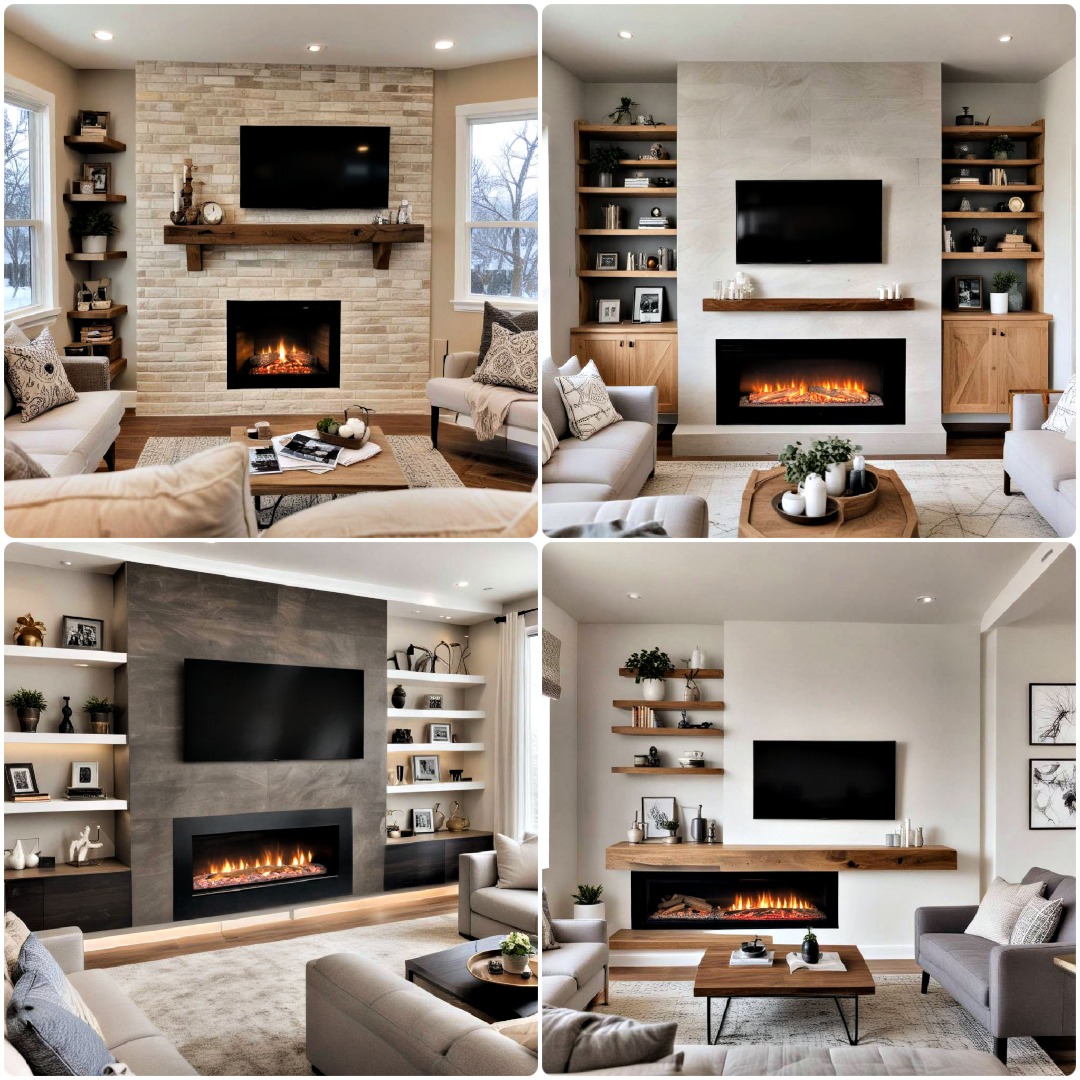25 Electric Fireplace Ideas With Tv Above To Inspire You
