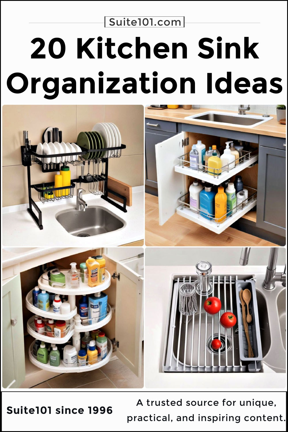20 Kitchen Sink Organization Ideas for Easy Cleaning