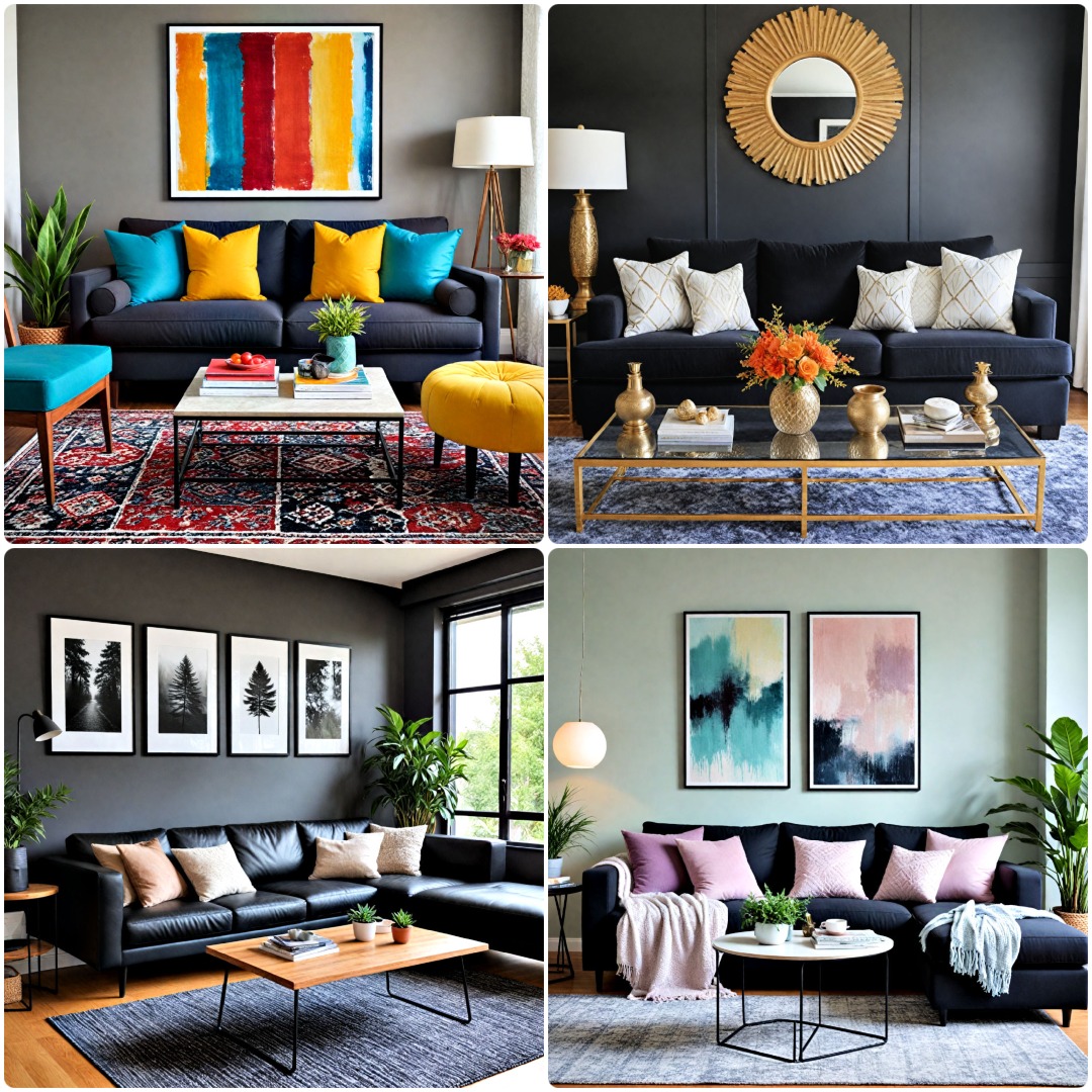 40 Black Couch Living Room Ideas for Modern Interiors