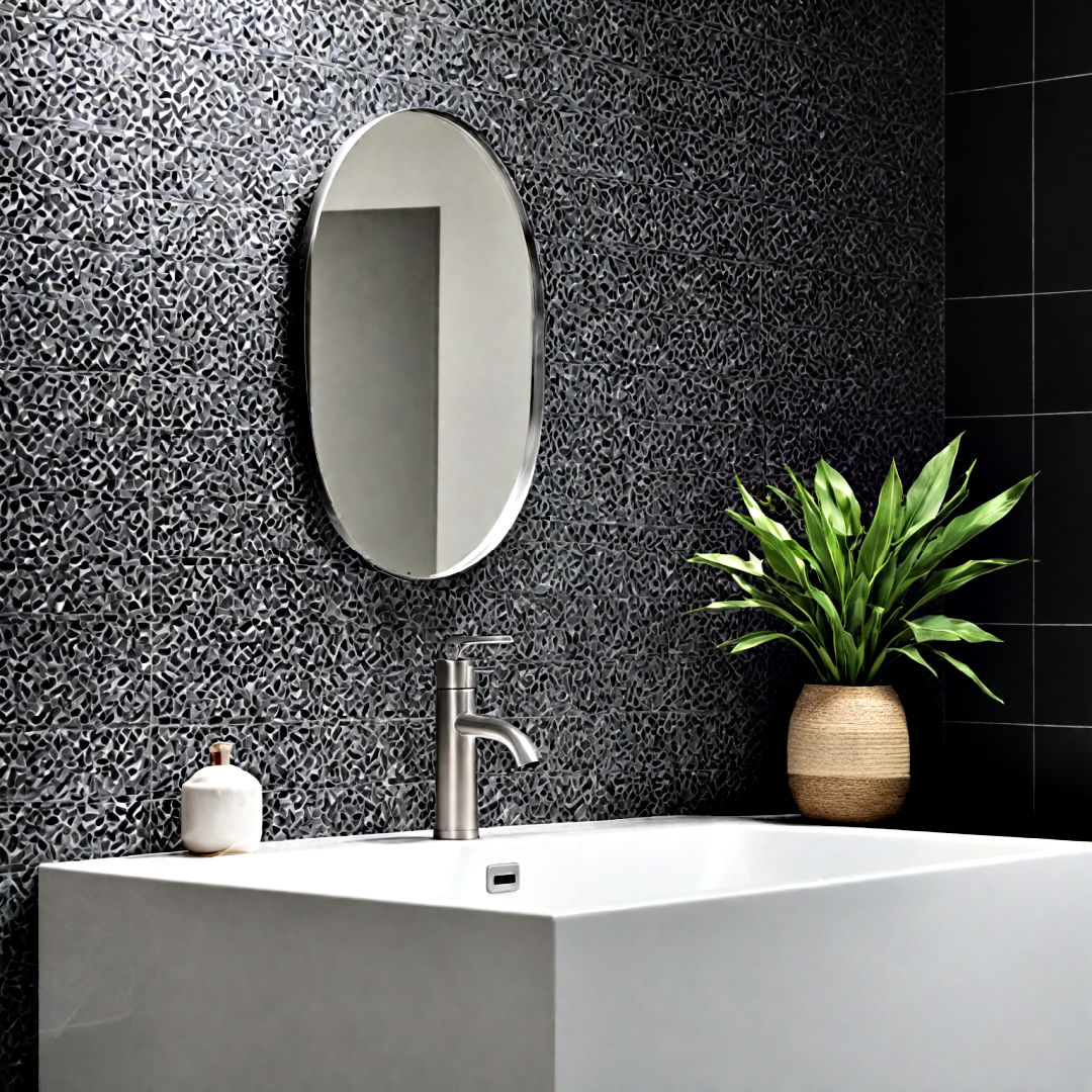 Elegant Black and White Bathroom Wall Tiles for Timeless Style
