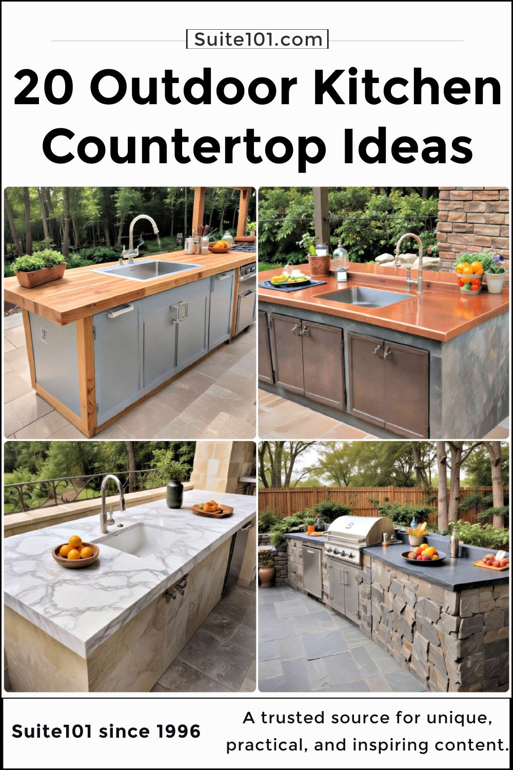 20 Outdoor Kitchen Countertop Ideas To Consider