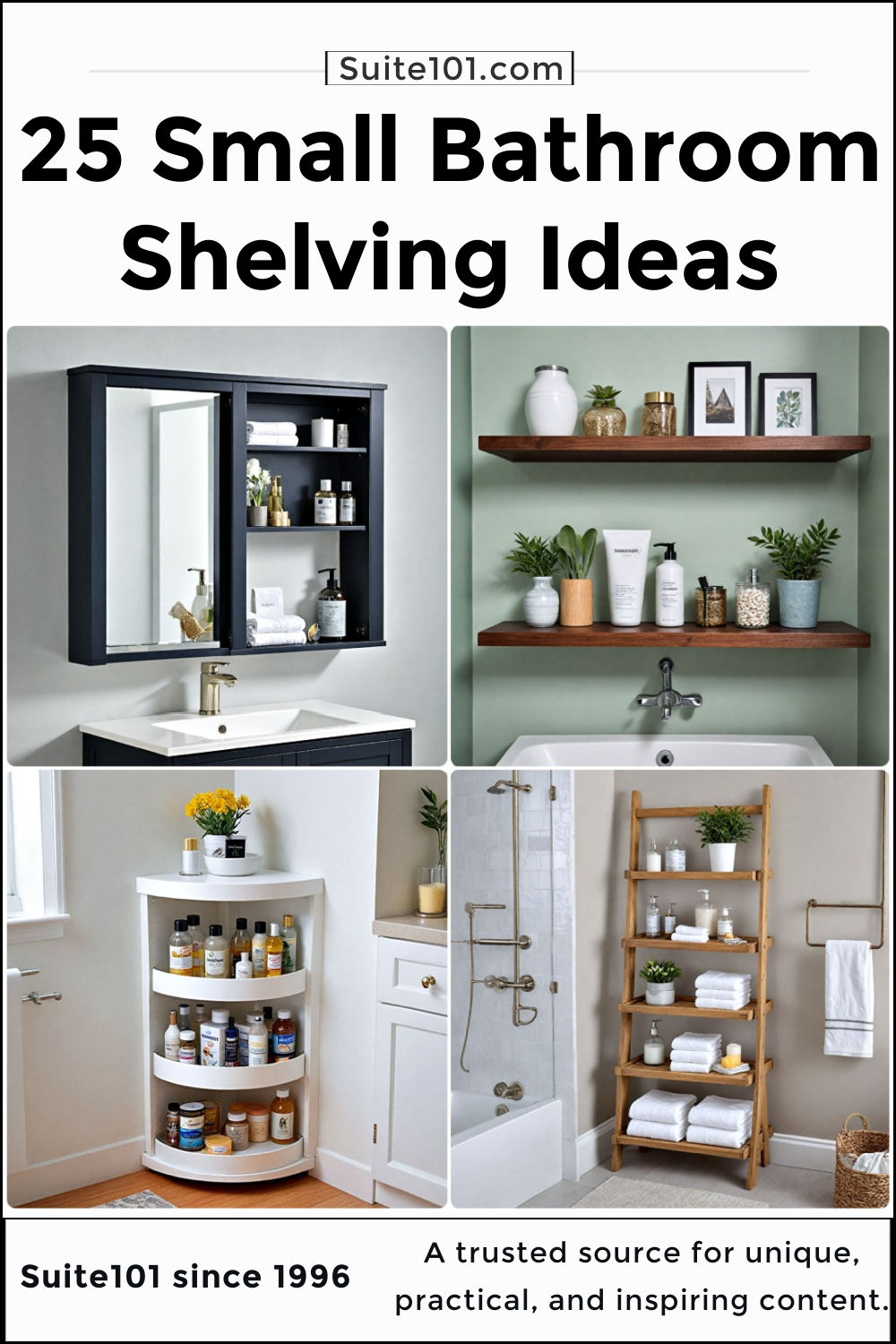 25 Small Bathroom Shelving Ideas To Maximize Every Inch