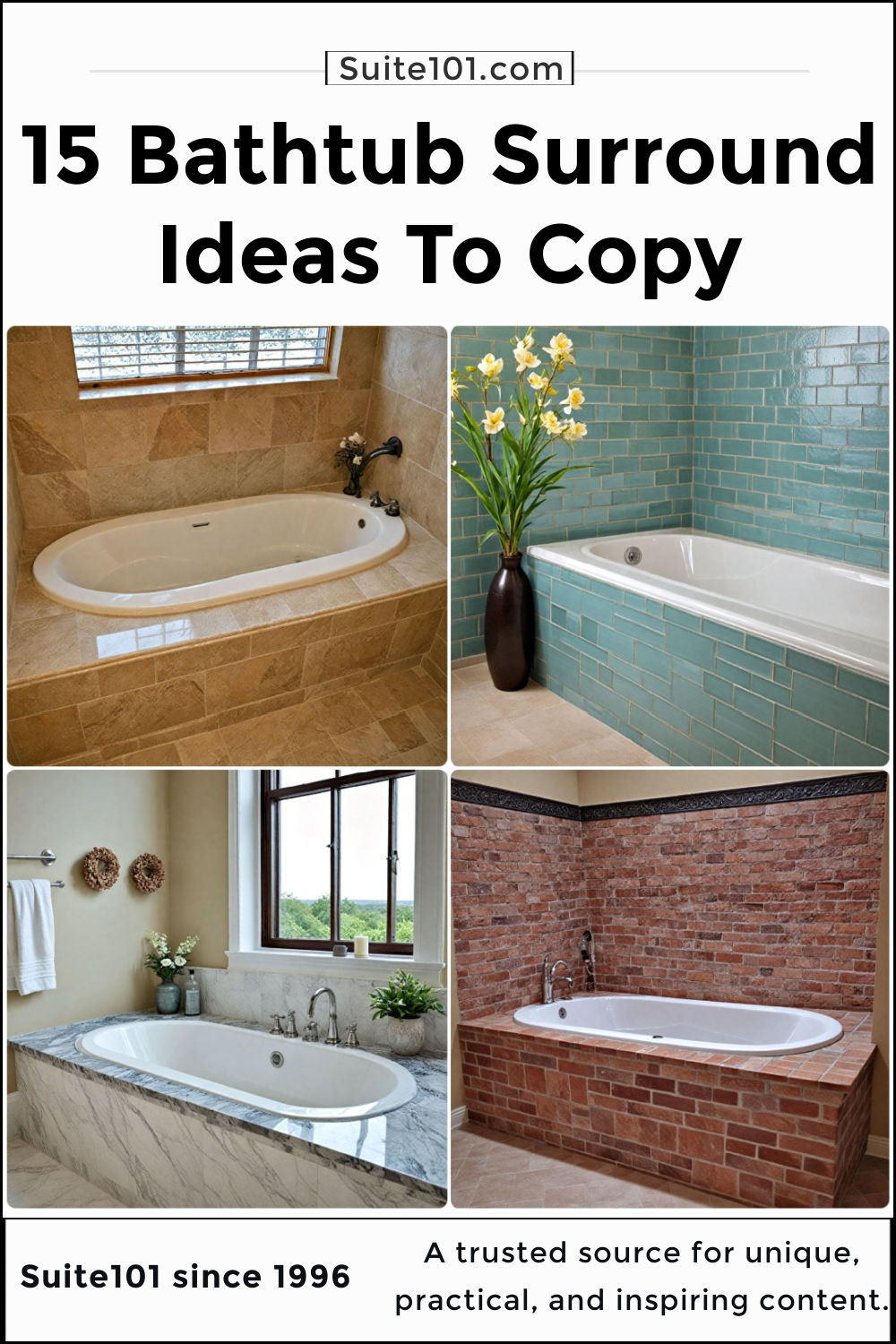 15 Bathtub Surround Ideas To Inspire Your Dream Remodel