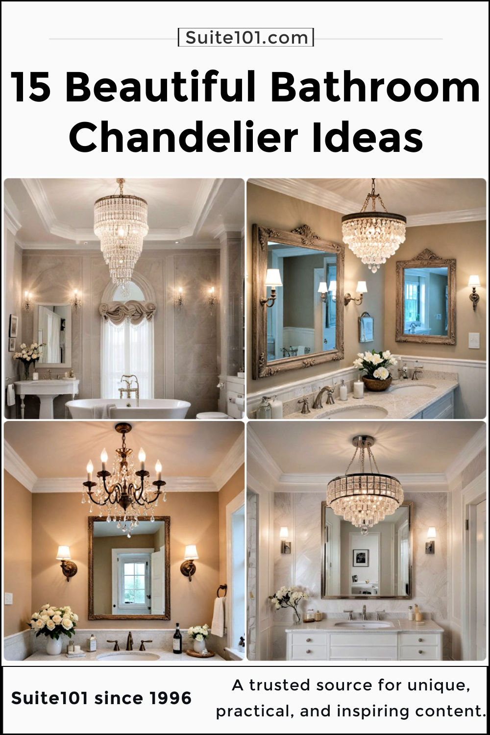 15 Bathroom Chandelier Ideas To Glam Up Your Space