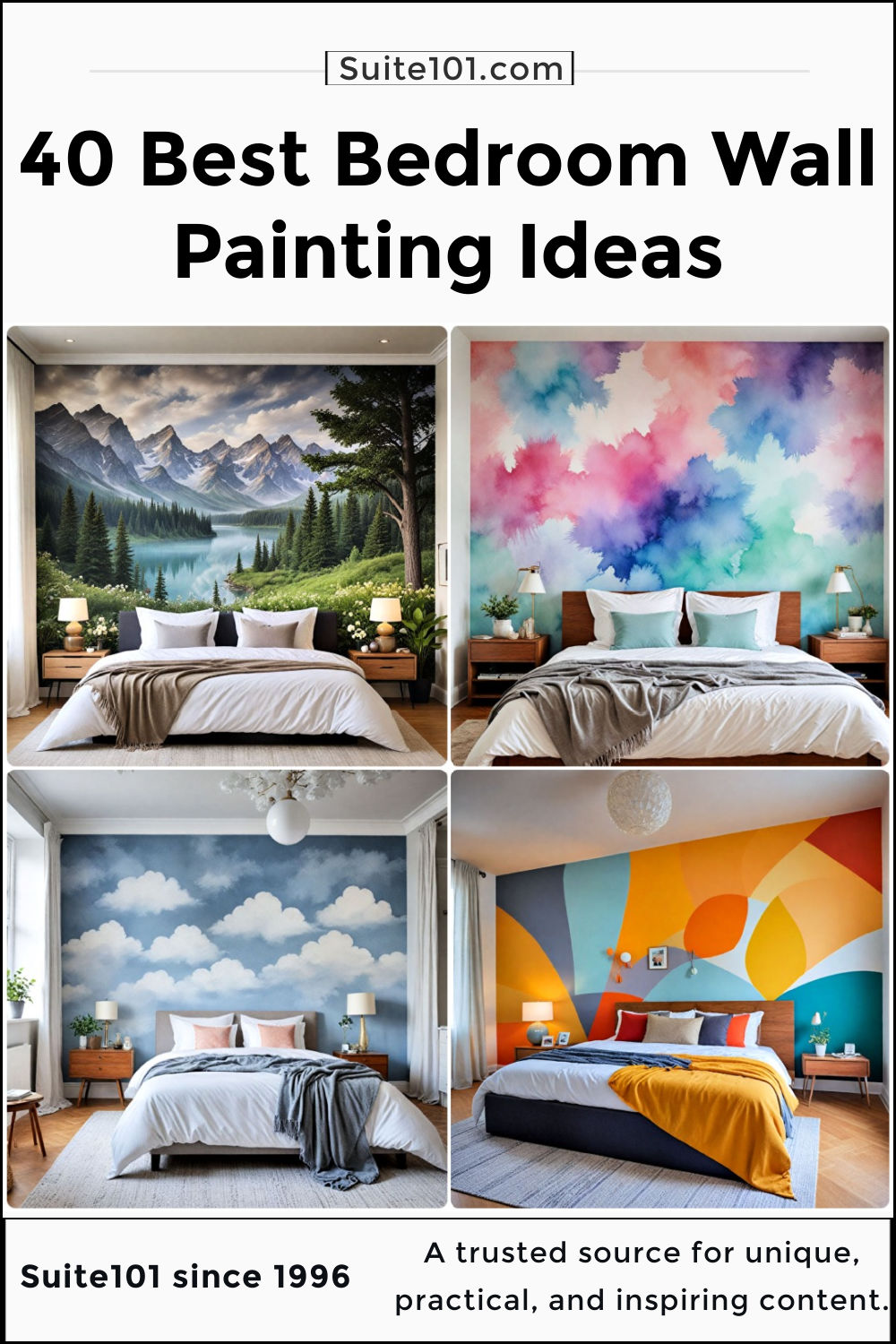 40 Bedroom Wall Painting Ideas for A Dreamy Retreat
