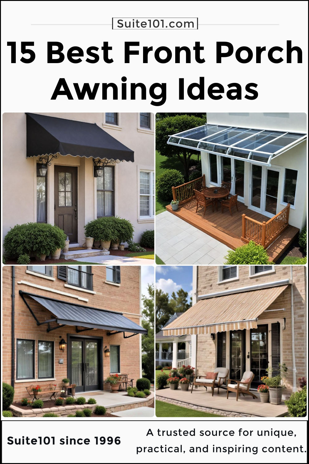 15 Porch Awning Ideas To Shade Your Summer Days