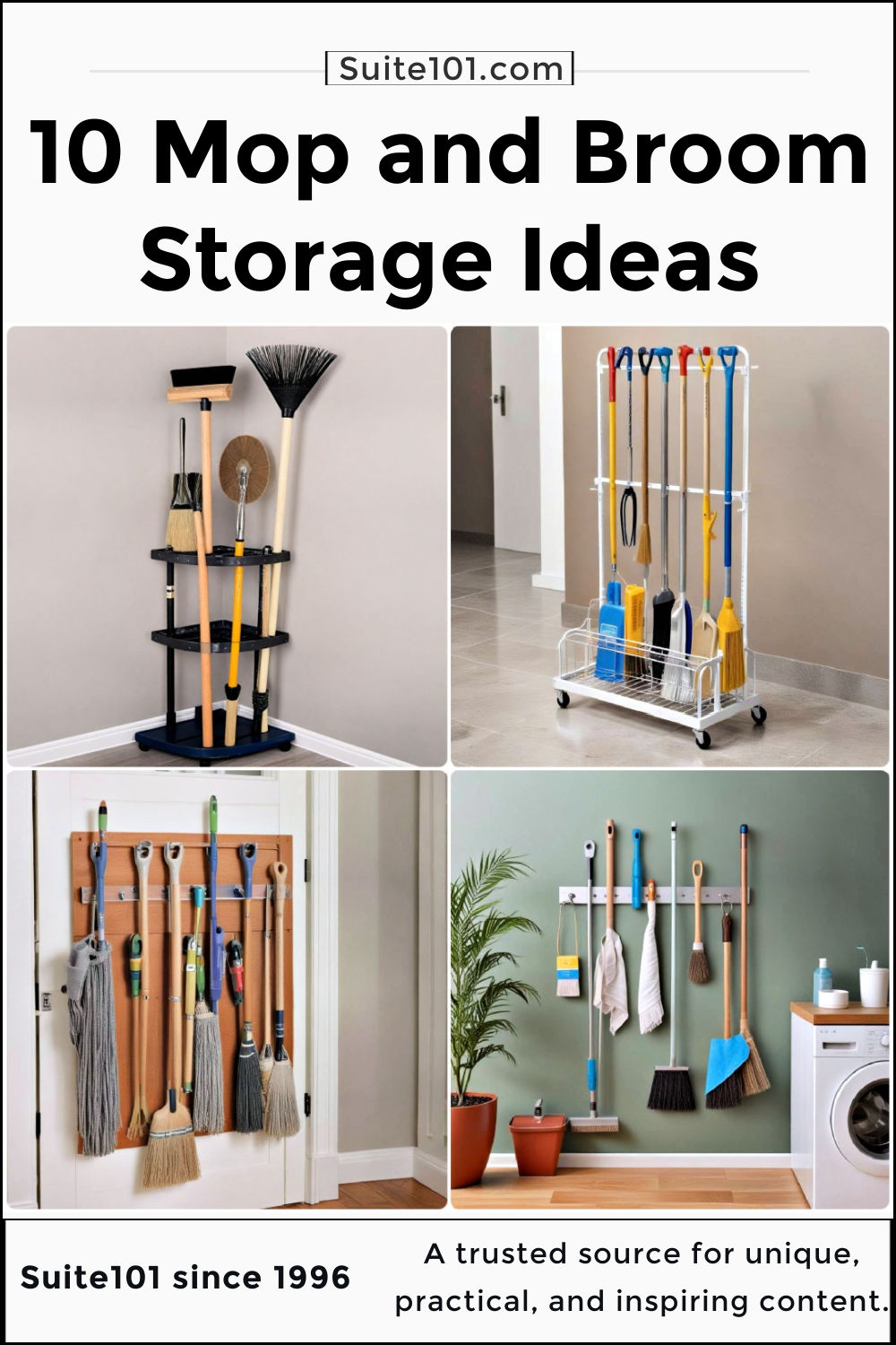 10 Mop and Broom Storage Ideas for Every Budget