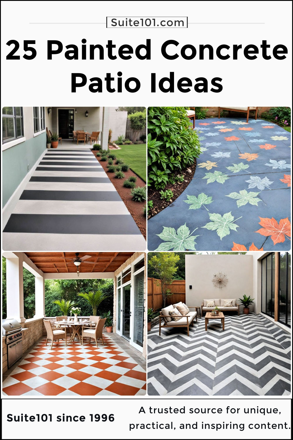 25 Painted Concrete Patio Ideas That Wow Guests Best Painted Concrete Patio Ideas