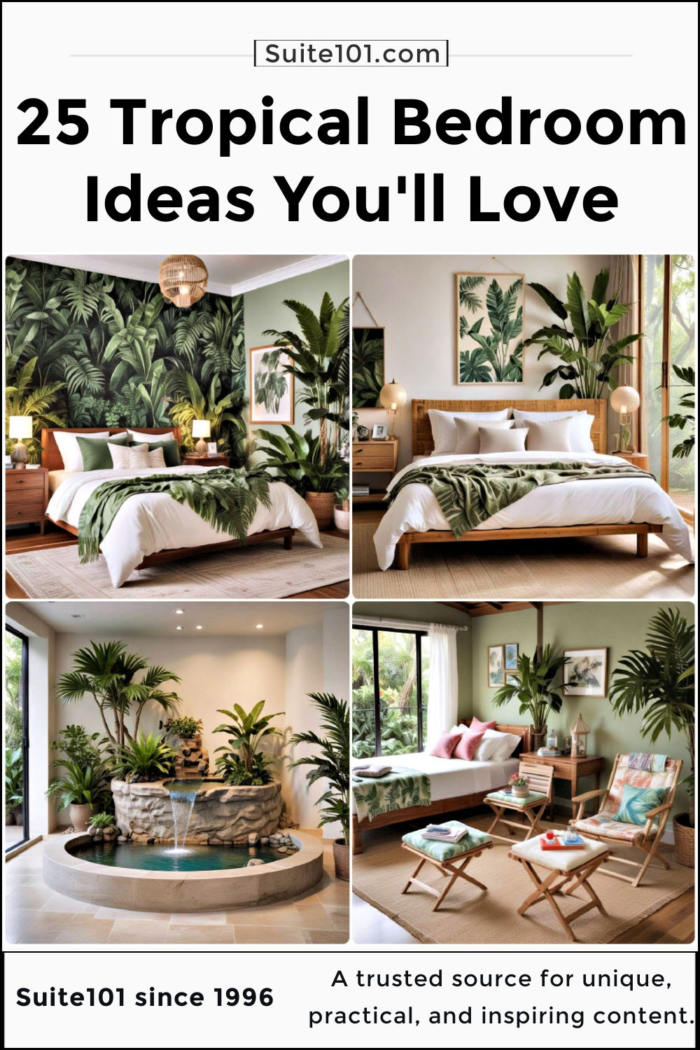 25 Tropical Bedroom Ideas for Your Home Oasis - Suite 101