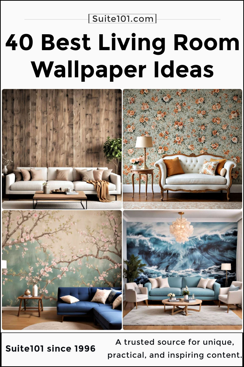 40 Living Room Wallpaper Ideas for Every Taste